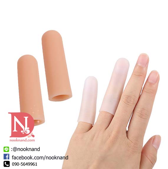 รูปภาพที่1 ของสินค้า : (1คู่)ปลอกนิ้วมือซิลิโคนสำหรับสวมที่นิ้วมือกันน้ำและลดการเสียดสีบาดแผลที่นิ้วมือ
