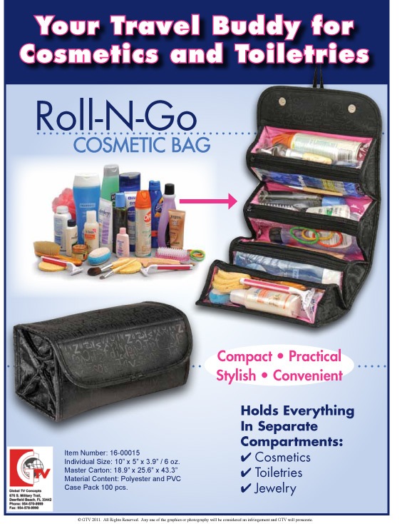 ٻҾ4 ͧԹ : Ѵ Portable Roll N Go Travel Buddy Cosmetic Bag  ԹAS seen on tv ͧҧػó108ҧ